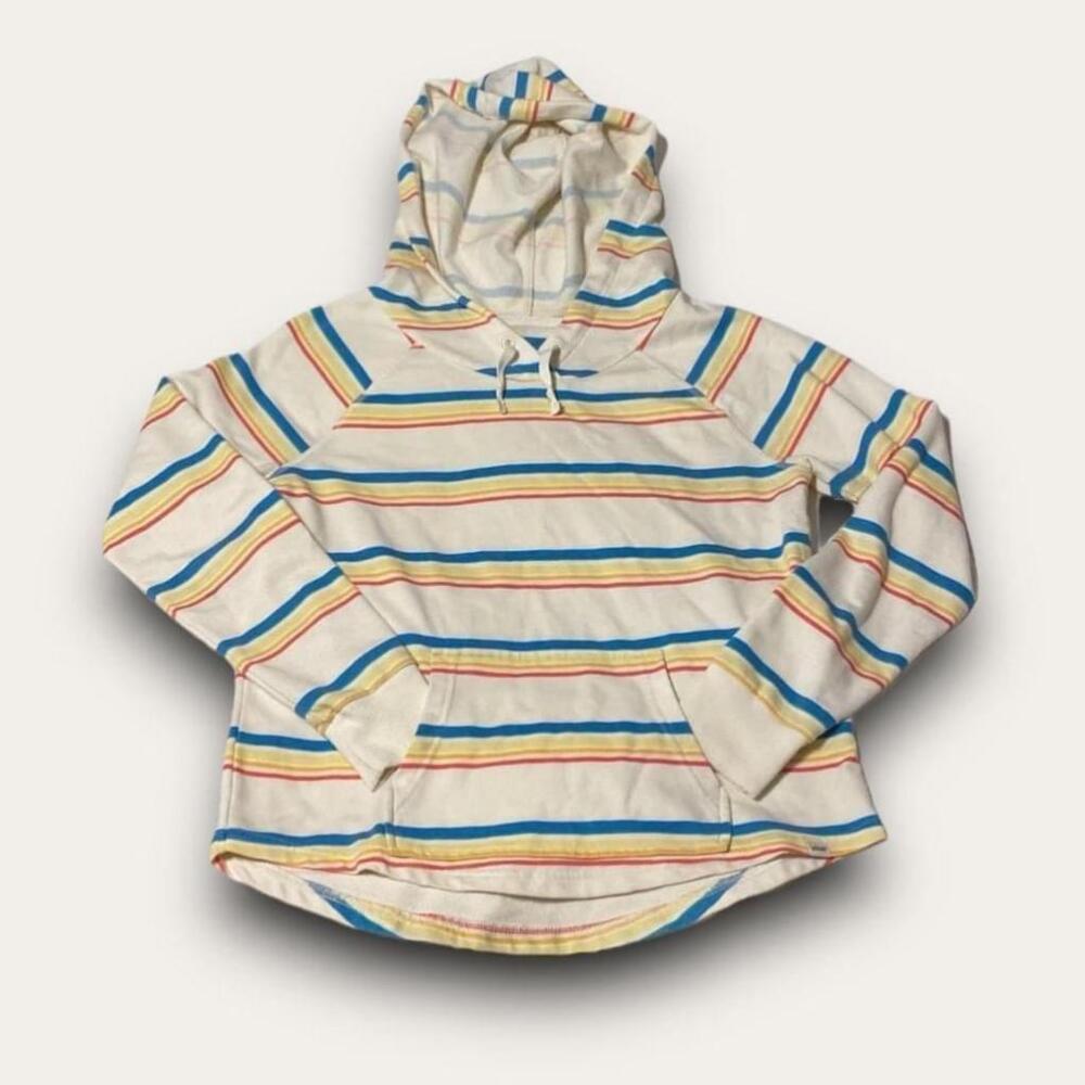 Vans Primary Color Striped Hoodie Retro Skater Rainbow Sweatshirt Size Small